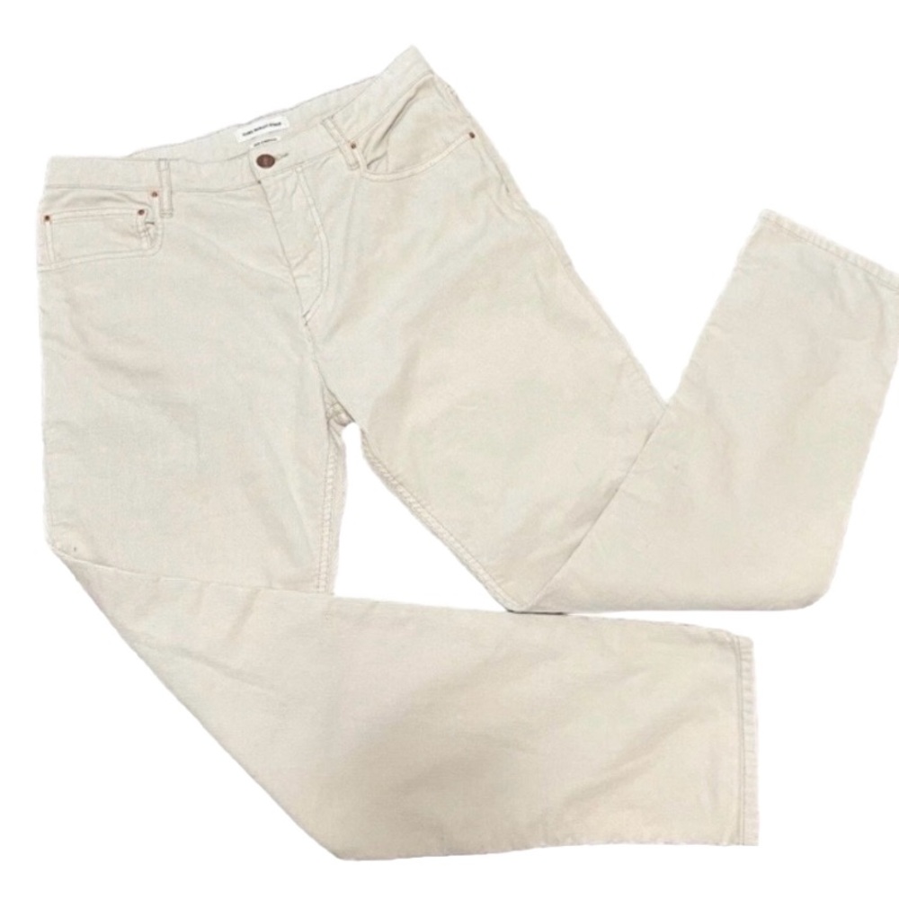 Isabel Marant Etoile Courduroy Pants Cream Vintage Slim Straight Sz 36 6